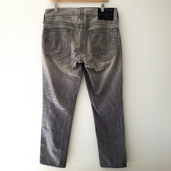 True Religion Mens Geno Grey Denim Jeans Size 32 - Picture 2 of 15